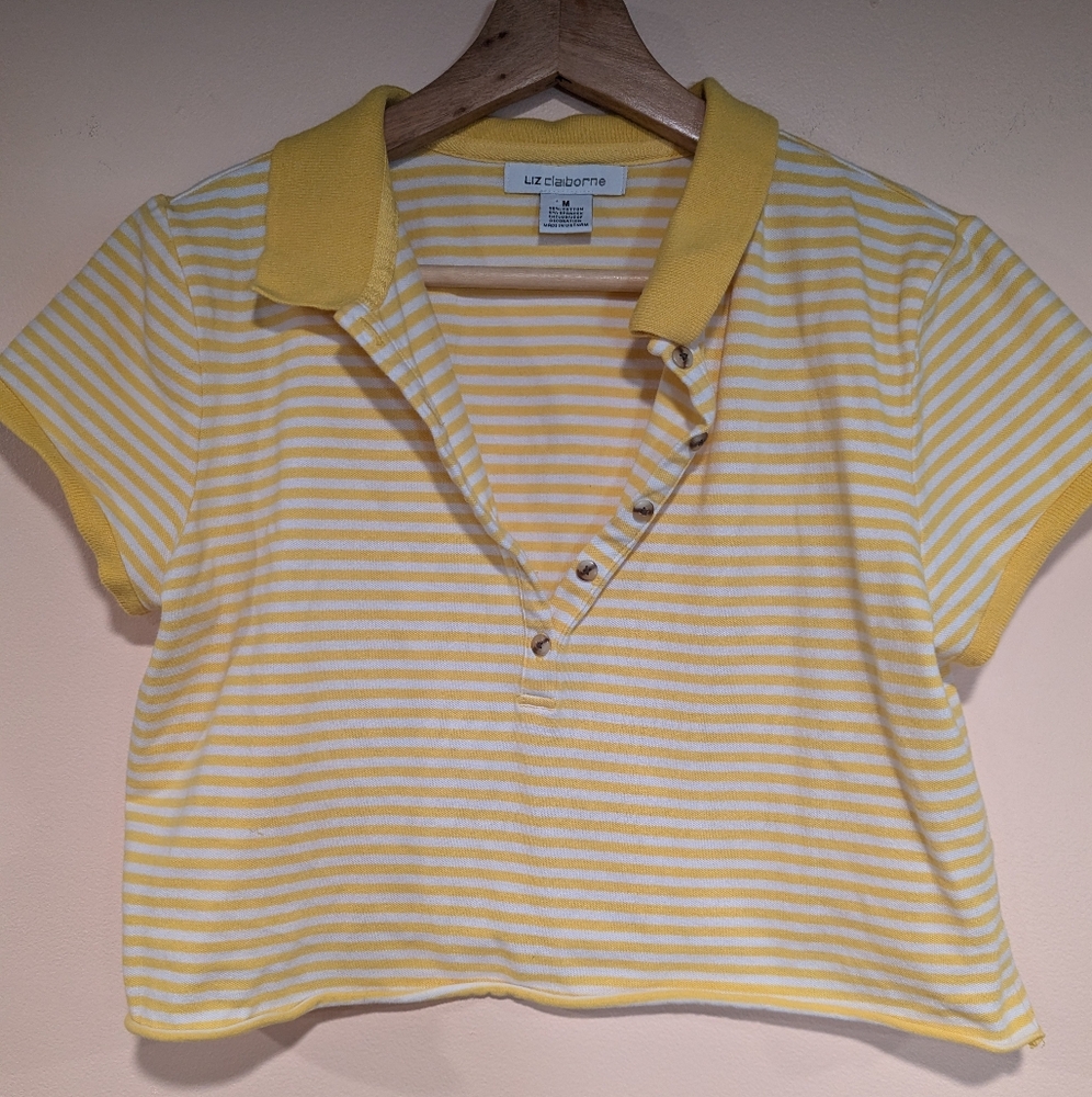 Liz Claiborne crop polo